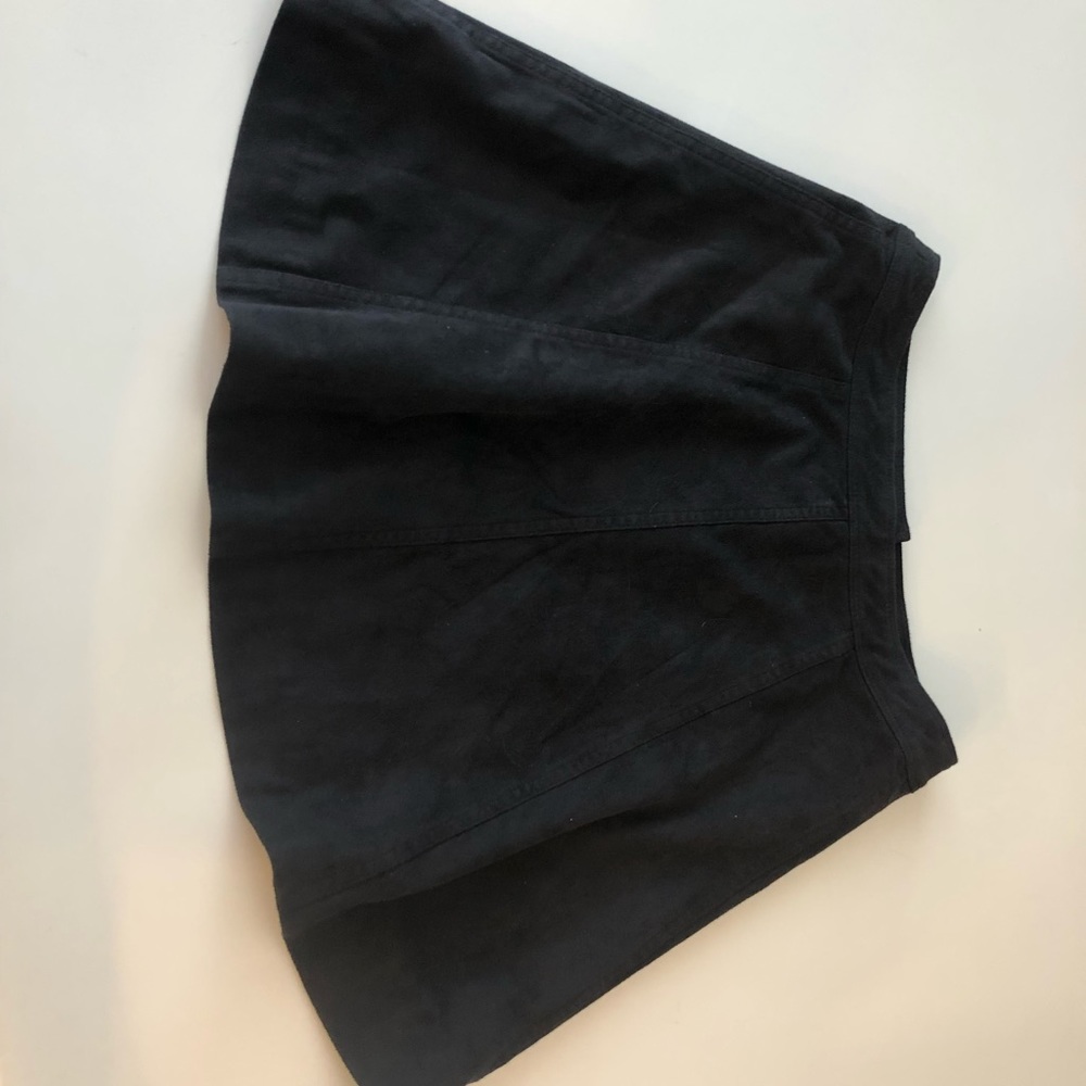 Abercrombie black faux suede skirt